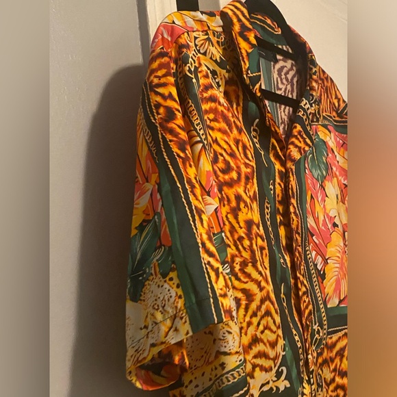 ASOS Men Medium Orange Colorful Shirt - Picture 4 of 5